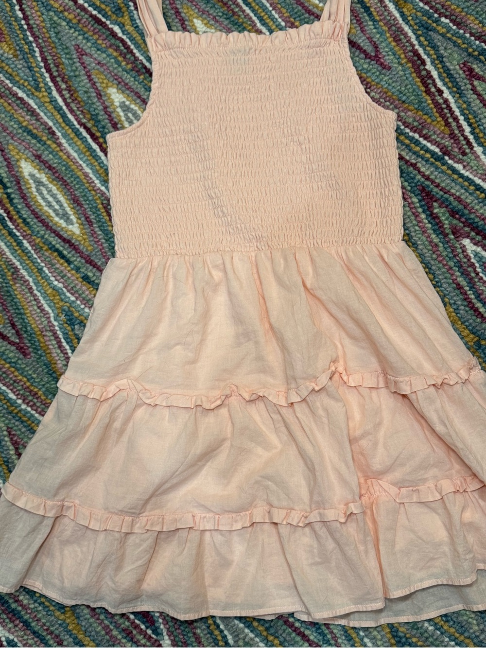 🪸🍑 wild fable Peach Coral summer Smocked Tiered Mini Sundress 🍑🪸 - Picture 8 of 8